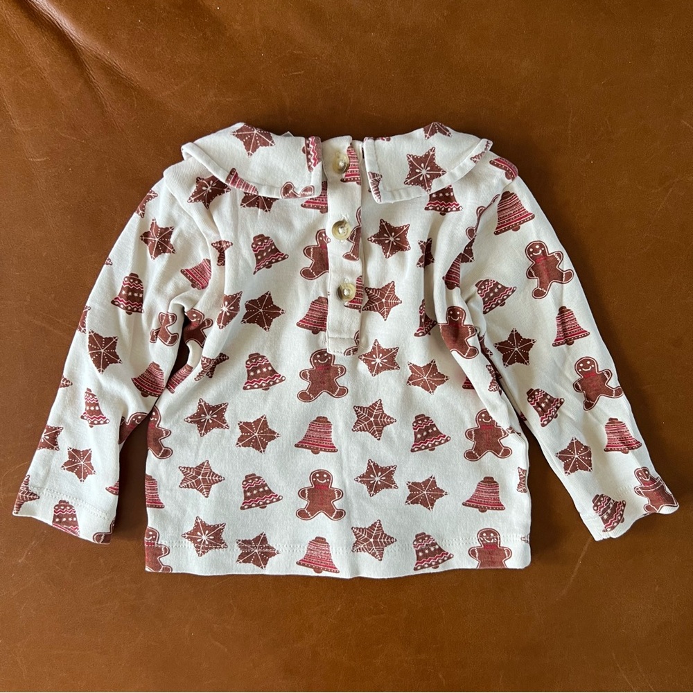 KATE QUINN Gingerbread Cookies Organic Cotton Coordinated Set, 12-18mo - Picture 5 of 11